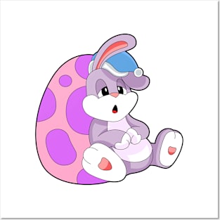 Rabbit Easter Easter egg Sleeping Posters and Art